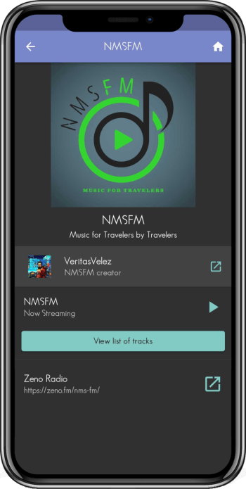 phone with app running